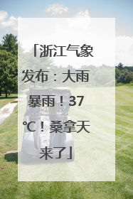 浙江气象发布：大雨暴雨！37℃！桑拿天来了