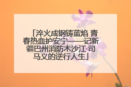 淬火成钢铸蓝焰 青春热血护安宁——记新疆巴州消防木沙江·司马义的逆行人生