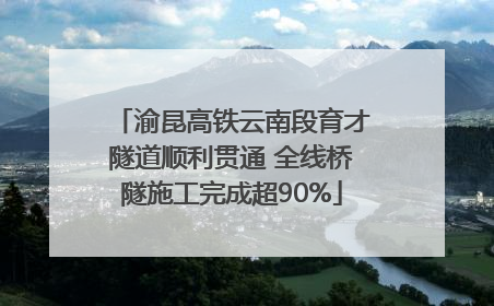 渝昆高铁云南段育才隧道顺利贯通 全线桥隧施工完成超90%