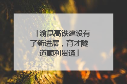 渝昆高铁建设有了新进展，育才隧道顺利贯通
