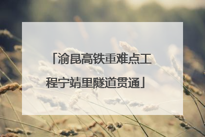 渝昆高铁重难点工程宁靖里隧道贯通