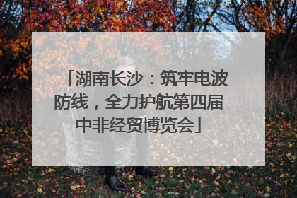 湖南长沙：筑牢电波防线，全力护航第四届中非经贸博览会