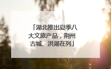 湖北推出夏季八大文旅产品，荆州古城、洪湖在列