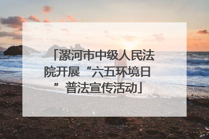 漯河市中级人民法院开展“六五环境日”普法宣传活动