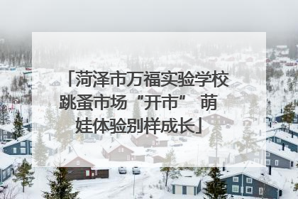 菏泽市万福实验学校跳蚤市场“开市” 萌娃体验别样成长