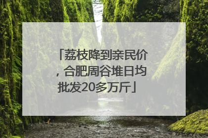 荔枝降到亲民价，合肥周谷堆日均批发20多万斤