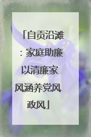 自贡沿滩：家庭助廉 以清廉家风涵养党风政风