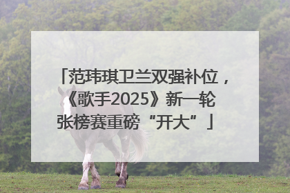 范玮琪卫兰双强补位，《歌手2025》新一轮张榜赛重磅“开大”