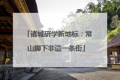 诸城研学新地标：常山脚下非遗一条街