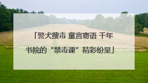警犬搜毒 童言寄语 千年书院的“禁毒课”精彩纷呈