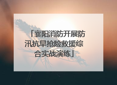 襄阳消防开展防汛抗旱抢险救援综合实战演练