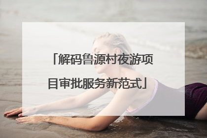 解码鲁源村夜游项目审批服务新范式