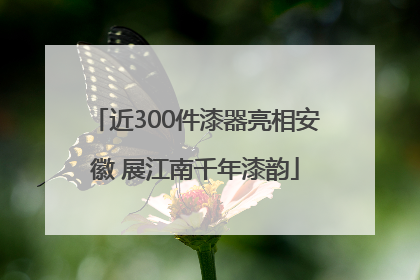 近300件漆器亮相安徽 展江南千年漆韵