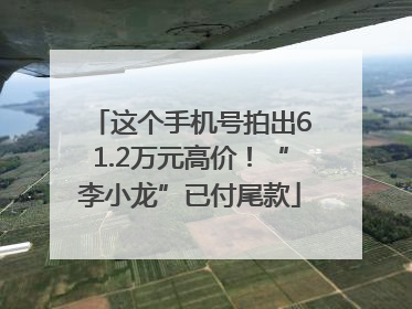 这个手机号拍出61.2万元高价！“李小龙”已付尾款