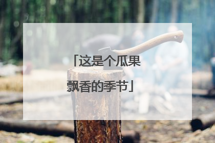 这是个瓜果飘香的季节