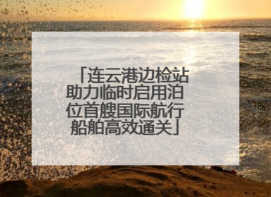 连云港边检站助力临时启用泊位首艘国际航行船舶高效通关