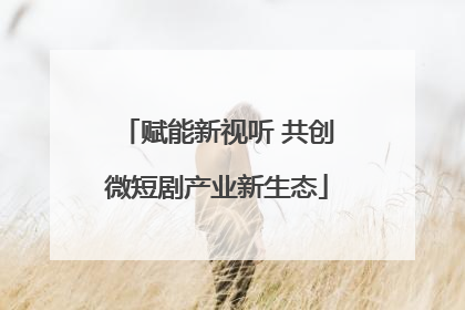赋能新视听 共创微短剧产业新生态