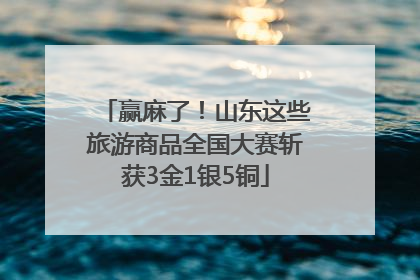赢麻了！山东这些旅游商品全国大赛斩获3金1银5铜