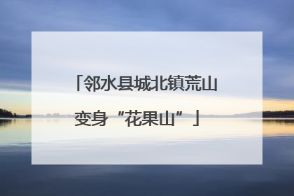 邻水县城北镇荒山变身“花果山”