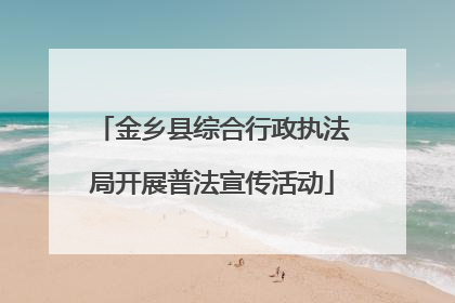 金乡县综合行政执法局开展普法宣传活动