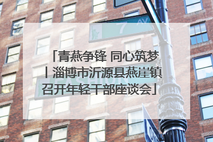青燕争锋 同心筑梦丨淄博市沂源县燕崖镇召开年轻干部座谈会