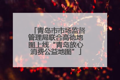 青岛市市场监督管理局联合高德地图上线“青岛放心消费公益地图”