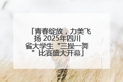 青春绽放，力美飞扬 2025年四川省大学生“三操一舞”比赛盛大开幕