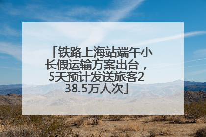 铁路上海站端午小长假运输方案出台，5天预计发送旅客238.5万人次
