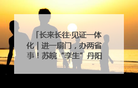 长来长往·见证一体化｜进一扇门，办两省事！苏皖“孪生”丹阳如何做到的？