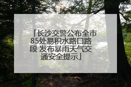 长沙交警公布全市85处易积水路口路段 发布暴雨天气交通安全提示