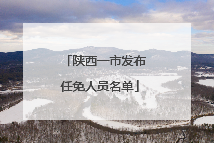 陕西一市发布任免人员名单