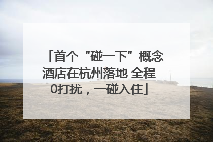 首个“碰一下”概念酒店在杭州落地 全程0打扰，一碰入住
