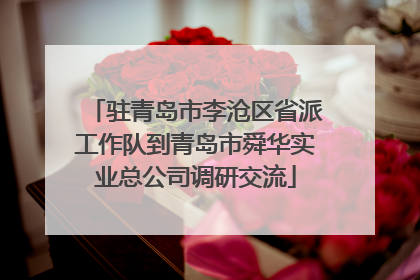 驻青岛市李沧区省派工作队到青岛市舜华实业总公司调研交流