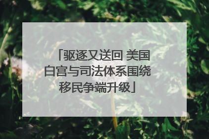 驱逐又送回 美国白宫与司法体系围绕移民争端升级