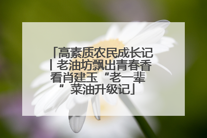高素质农民成长记丨老油坊飘出青春香 看肖建玉“老一辈”菜油升级记