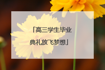 高三学生毕业典礼放飞梦想