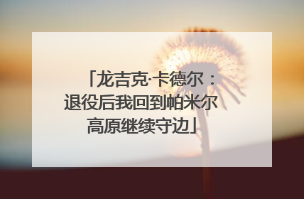 龙吉克·卡德尔：退役后我回到帕米尔高原继续守边
