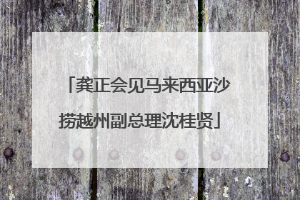 龚正会见马来西亚沙捞越州副总理沈桂贤