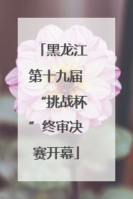 黑龙江第十九届“挑战杯”终审决赛开幕
