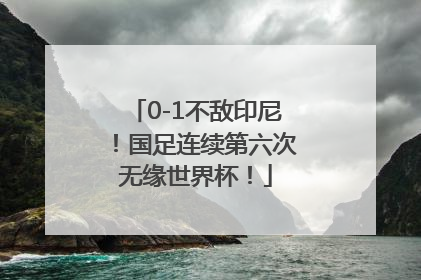 0-1不敌印尼！国足连续第六次无缘世界杯！
