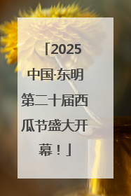 2025中国·东明第二十届西瓜节盛大开幕！