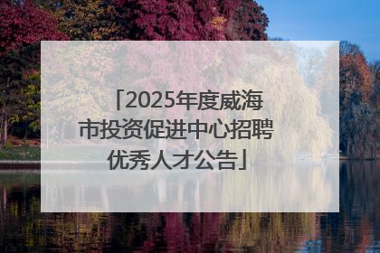 2025年度威海市投资促进中心招聘优秀人才公告