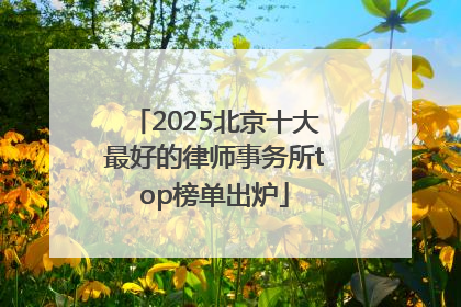 2025北京十大最好的律师事务所top榜单出炉