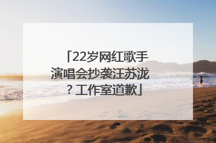 22岁网红歌手演唱会抄袭汪苏泷？工作室道歉