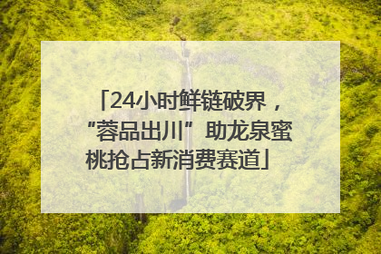 24小时鲜链破界，“蓉品出川”助龙泉蜜桃抢占新消费赛道