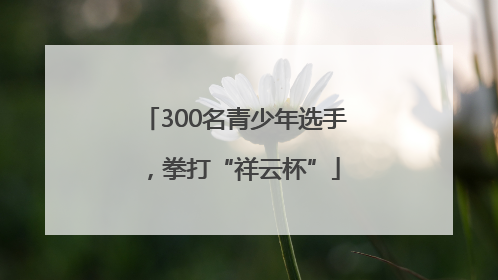 300名青少年选手，拳打“祥云杯”