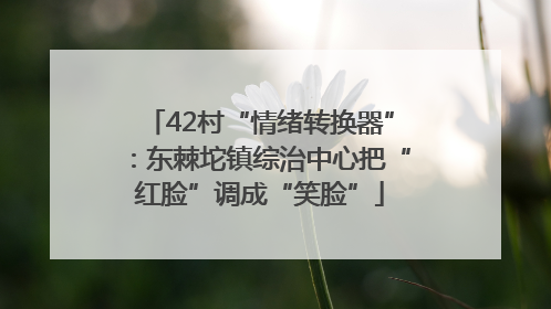 42村“情绪转换器”：东棘坨镇综治中心把“红脸”调成“笑脸”