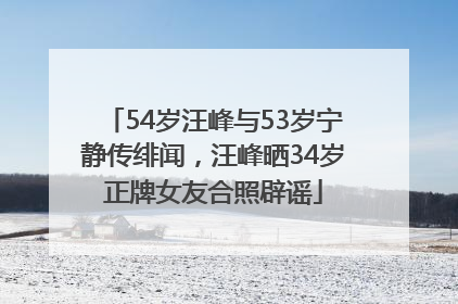 54岁汪峰与53岁宁静传绯闻，汪峰晒34岁正牌女友合照辟谣
