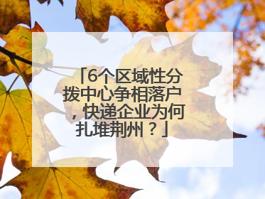 6个区域性分拨中心争相落户，快递企业为何扎堆荆州？