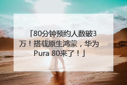 80分钟预约人数破3万！搭载原生鸿蒙，华为Pura 80来了！